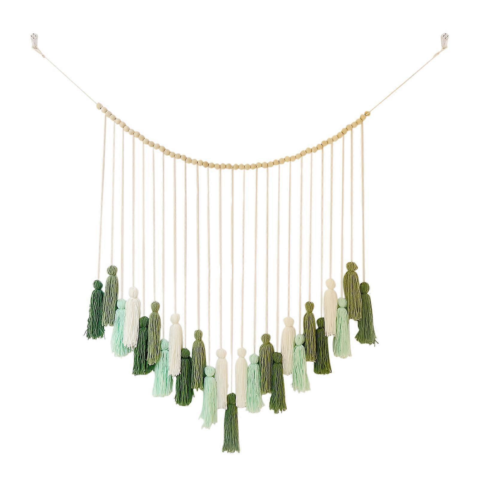 Tassel Macrame Wall Hanging Tapestry Bohemian Chic for Bedroom Dorm Backdrop