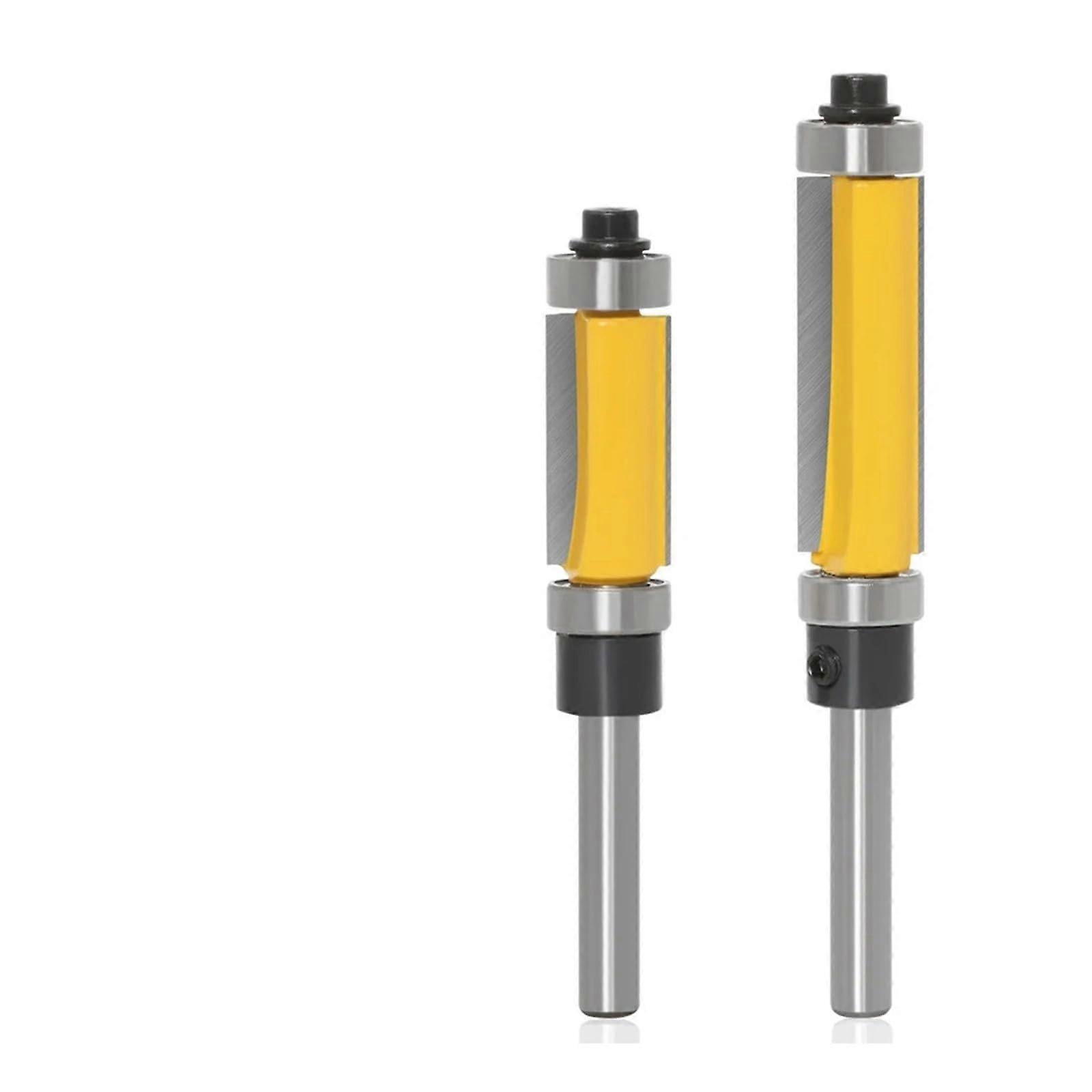 Double Bearing Router Bit 1/4 x 1/2 x 38 Mm For Woodworking, Top and Bottom Bearings, 6.35 Mm Shank, 2 Pack