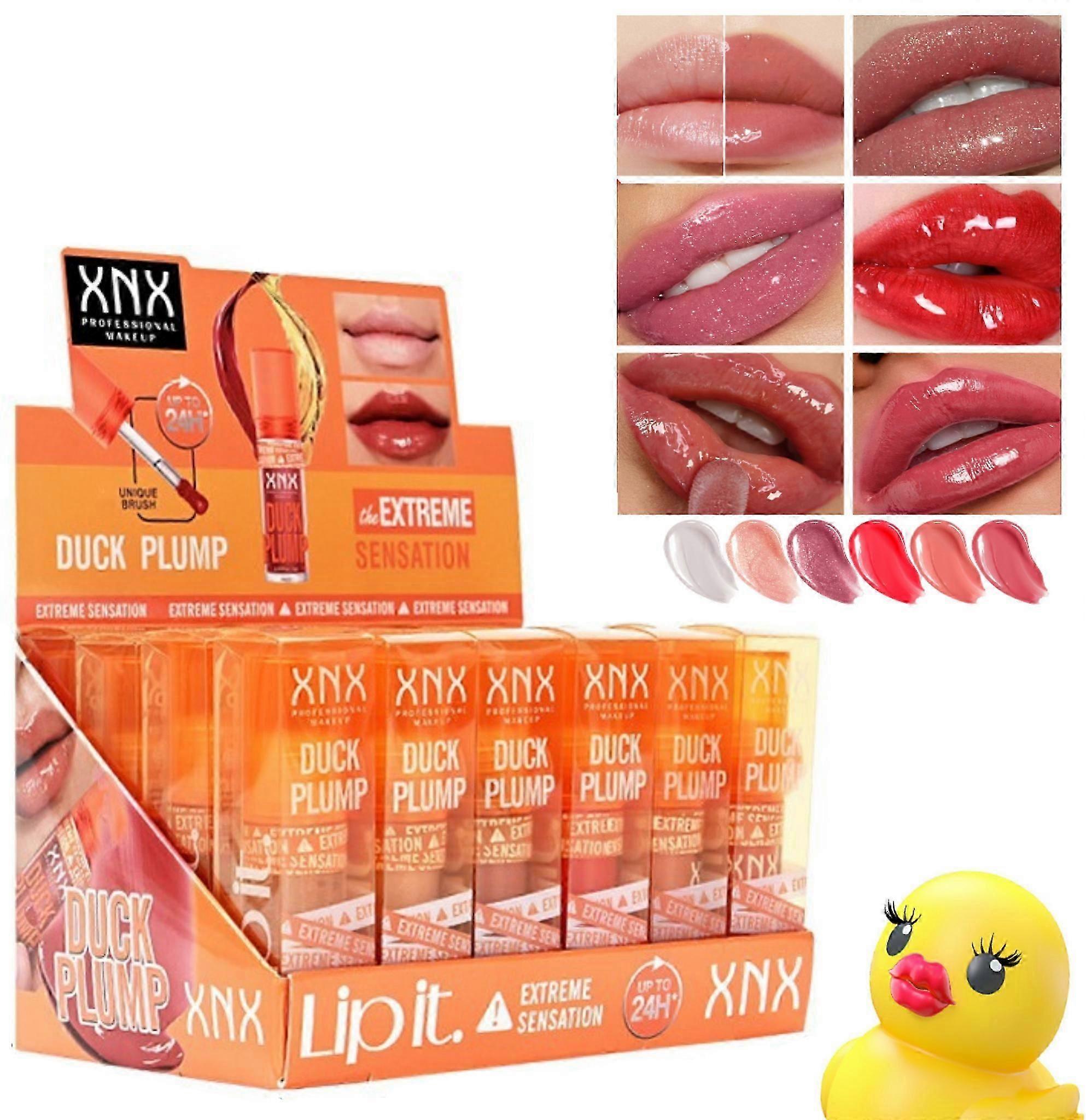 Duck Lip Plumper Gloss, Glitter Shine Primer Lip Tint Clear Plumping Lip Gloss, High Pigment No Sticky Sexy Lip Gloss, Lip Plumper Gloss Make Lips Ful