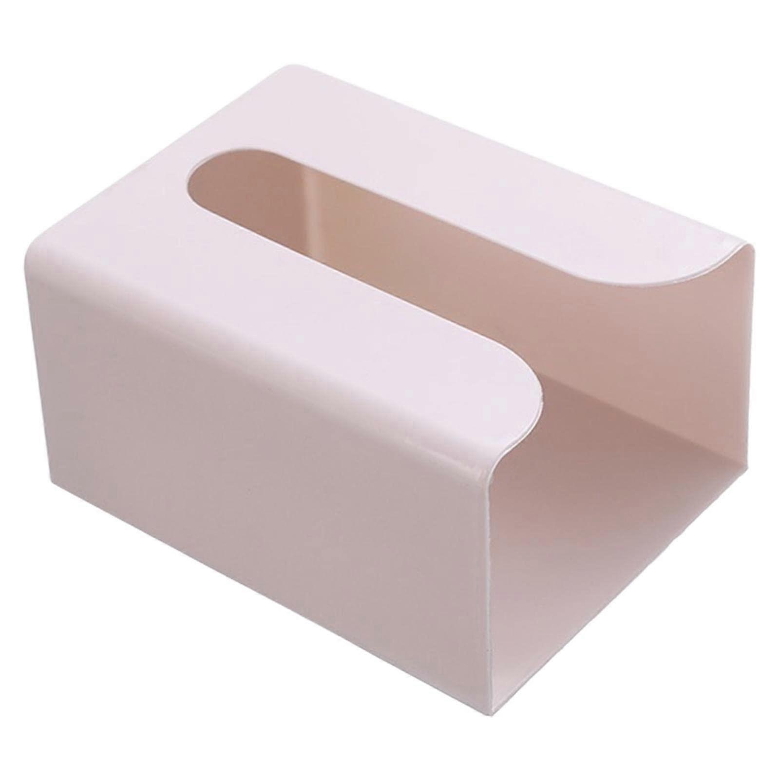 Tissue Box Holder Wall Mounted - Apricot Decorative Tissue Dispenser with Easy Installation and Paper Towel Clip