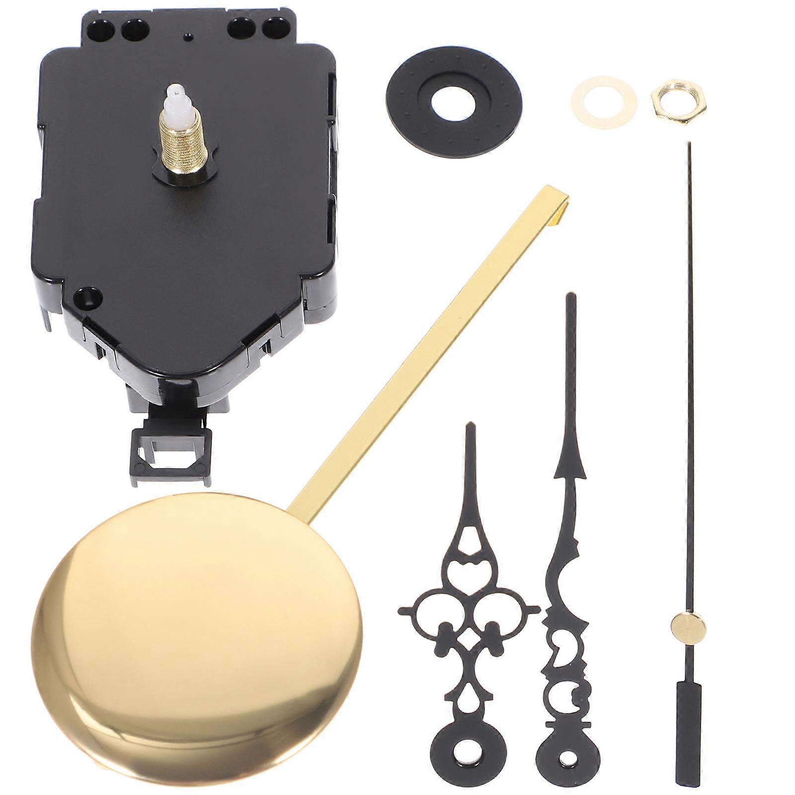 Diy Clock Making Swing Movement Clock Hand Round Shape Black Color For Hobbyists 1 Set
