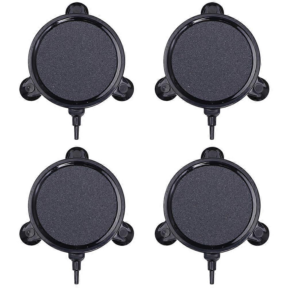 Tank Bubble Stone Air Diffuser for Fish Keeping Silent Oxygenation Decorations 12X12X19mm Black Color 4Pcs