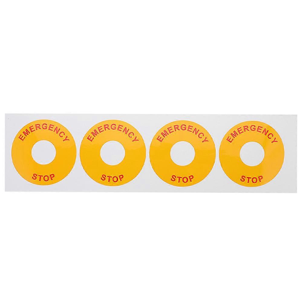 Electrical Warning Sticker Stop Sign Label For Factory Construction Site Yellow Color 4Set