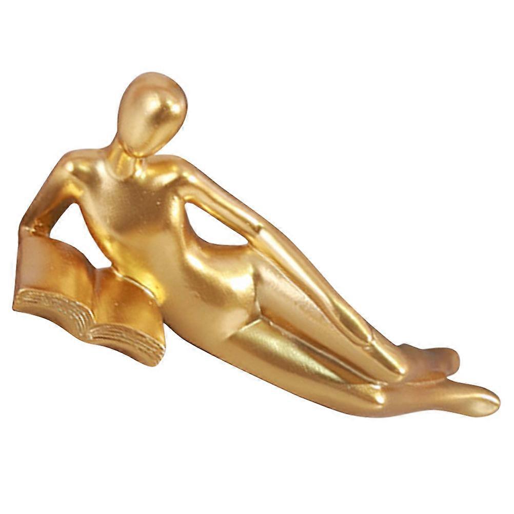Reader Sculpture Abstract Art Statue Elegant Reader Pose Shape Minimalist Style Home Decoration 1Pcs