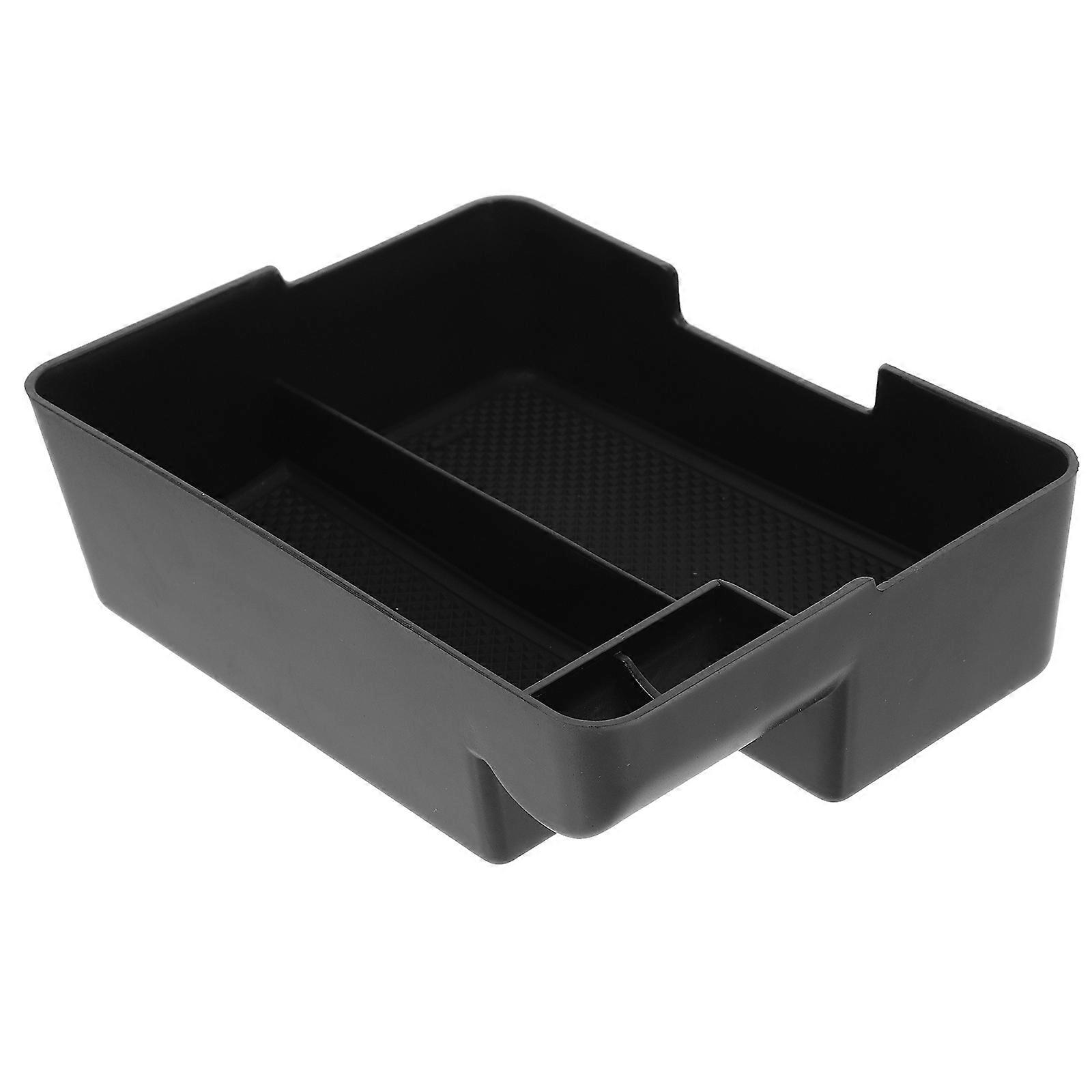 Center Console Organizer Durable Storage Box Slip Resistant Design Compatible Armrest Tray Car Accessories Easy Clean Maintain