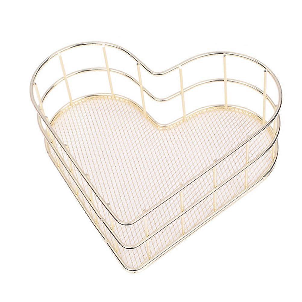 北欧ミニマリストハート型メタルトレイアイアンウェディング記念日香水瓶収納17.50X15.20X6.00CM 1セット