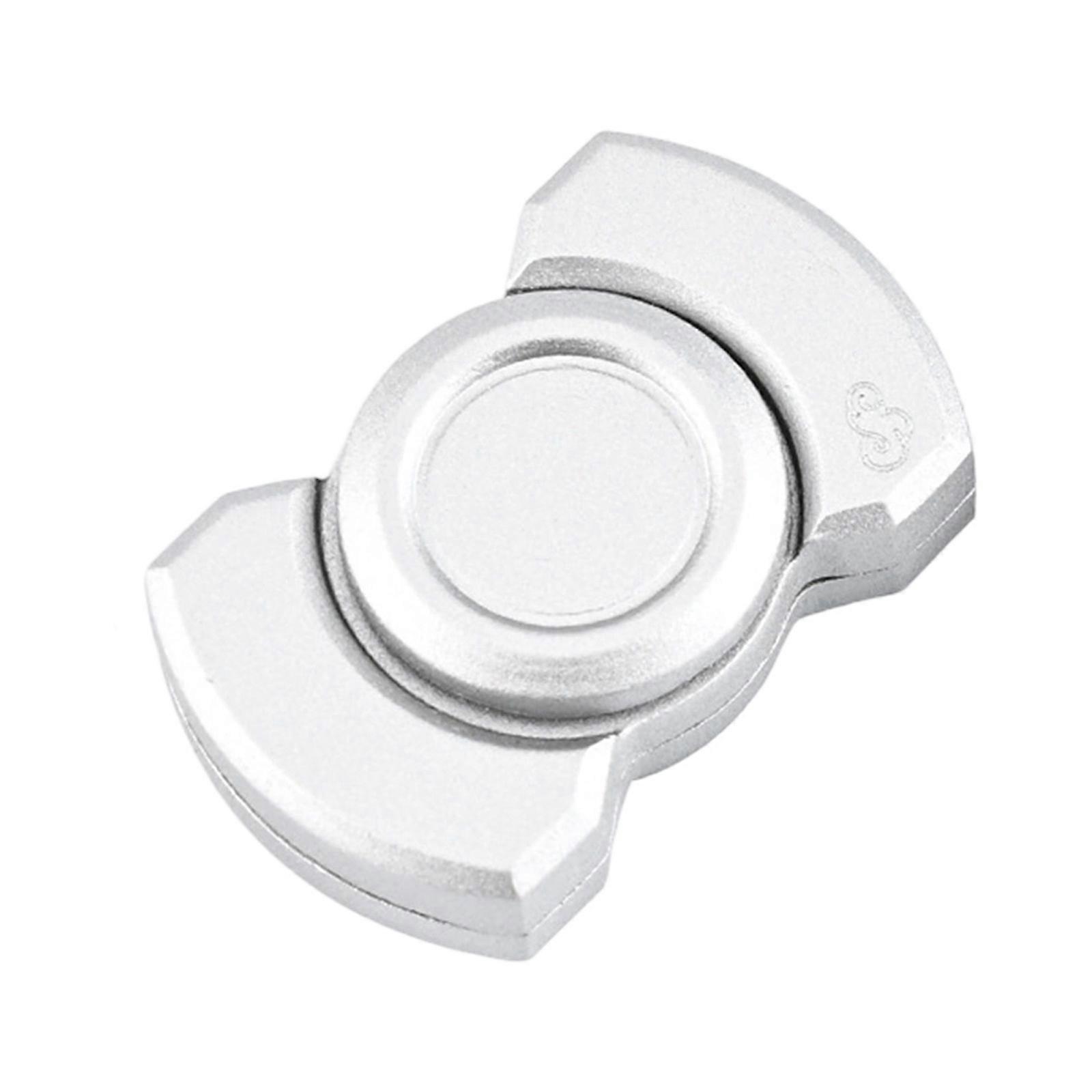 Metal Fingertip Spinner Clickers Toy for Adult Stress Reduce Magnetic Rotating Spinner Decompressing Toy for Relaxation  Silver