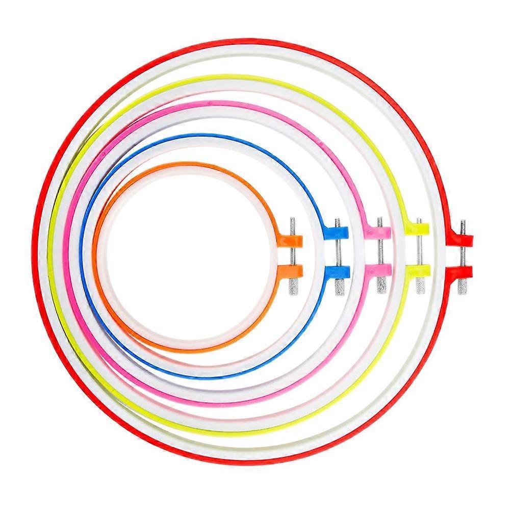 Embroidery Frame Tool Circle Cross Stitch Lovers DIY Craft Embroidery Work 19.8cm 5Pcs