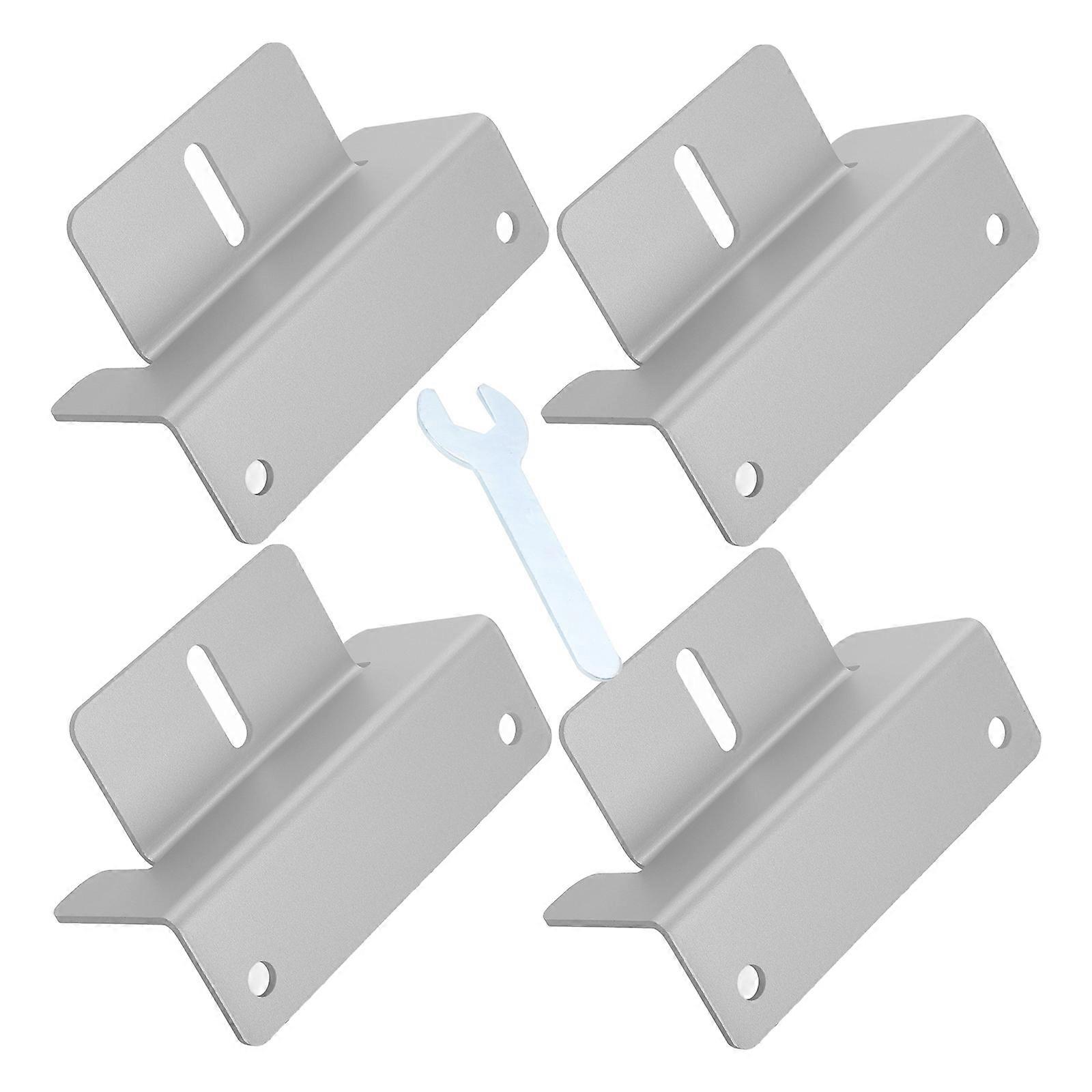 Roof Rack Mounting Brackets Solar Panel Mounting Kit Z Bracket For Cars Outdoor Environments Silver 4 Sets