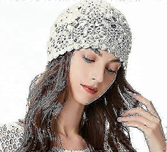 Vårhøst damehåndlaget heklet slouchy-lue