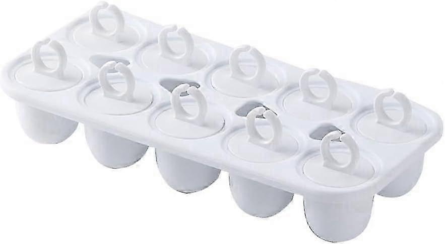 10-Cavity Durable Ice Lolly Mold with Easy Release & Reusable Plastic Sticks