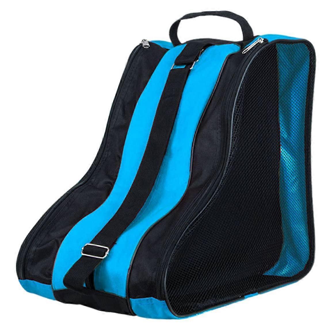Roller Skate Bag Dicked Oxford Roller Skating Storage Bag for Adults Blue