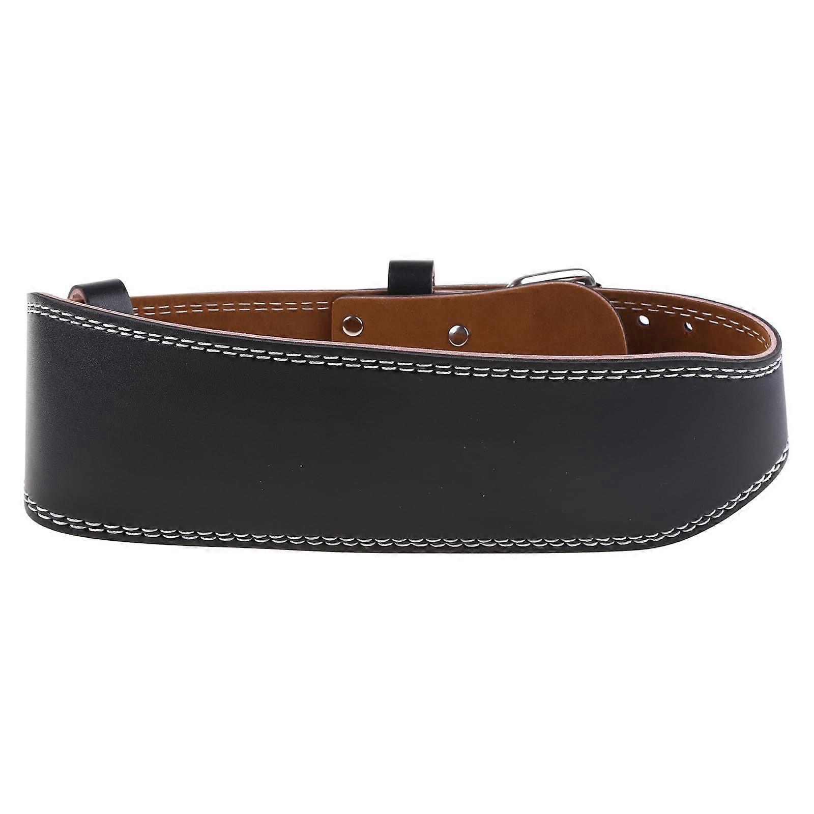 Uni Weight Lifting Belt Faux Leather Double Prong 4-Inch Gym Lumbar Support for Bodybuilding and Powerlifting Workout