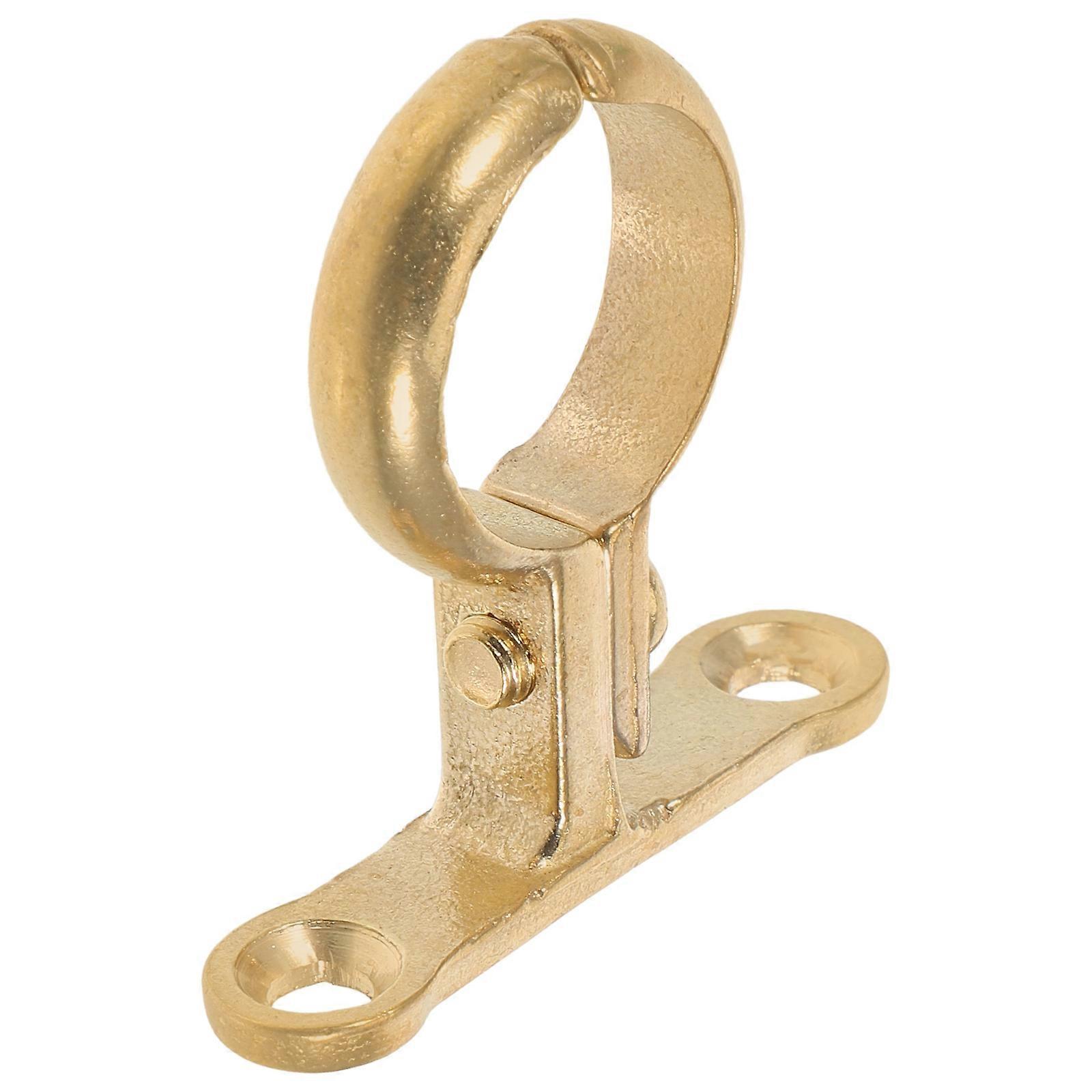 Secure Fixation Pipe Clamp Bracket For Pipes Hoses Heavy Duty Tasks Golden 4.70X4.50X1.10CM 1Pcs
