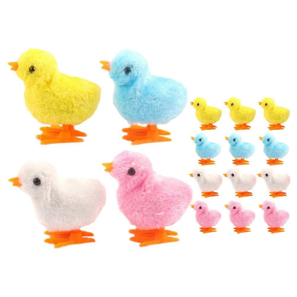 Wind Up Toy Chick-Shaped Clockwork Jumping Decor 8.00X8.00X6.0cm 12Pcs