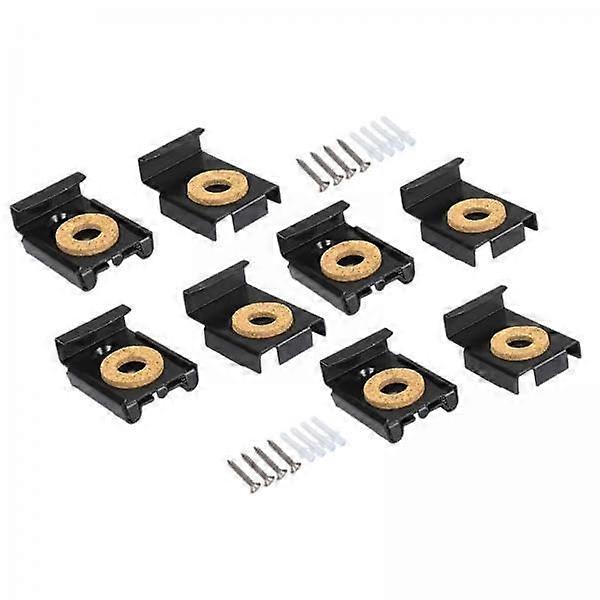 4X 8 Part Hinged Mirror Hangers Clips, Mirror Holder Clip Set, Mirror Mounting Clips for Frameless Mirrors