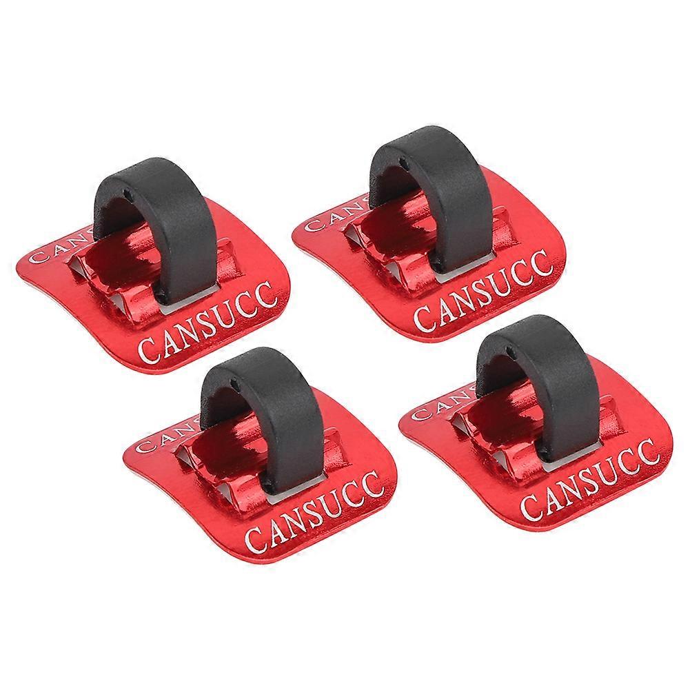 CANSUCC 4pcs Bike Brake Cable Guide Shifter Adapter Bicycle Frame C-Brace Buckle (Red)