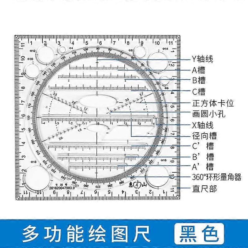 Engineering Drawing Template: Circle High-Accuracy Stencil - Multi-Purpose Drafting Tool for Architects STEM Educators Geometry Projects