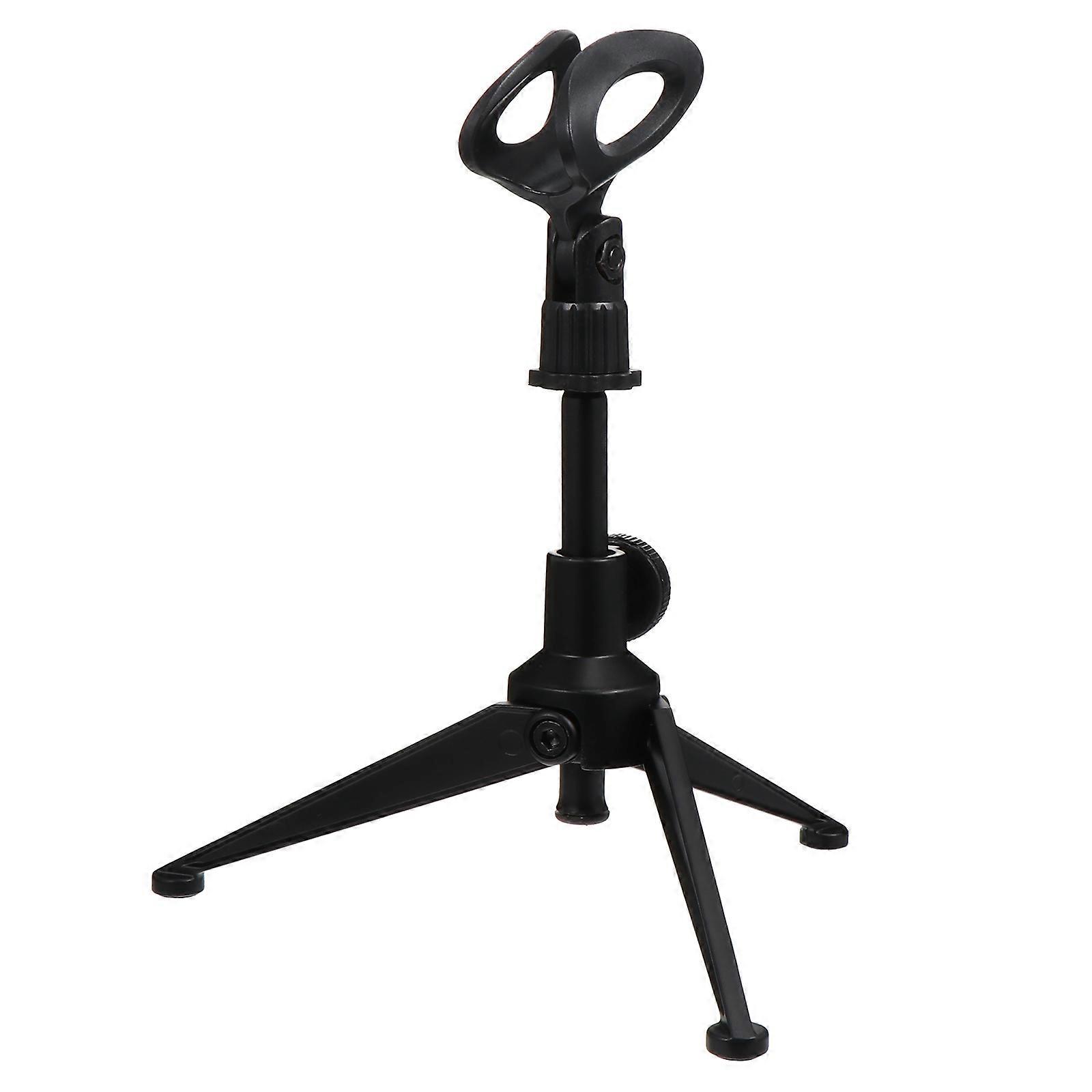 1Pc Rotatable Tripod Microphone Stand Holder Stable Bracket Black