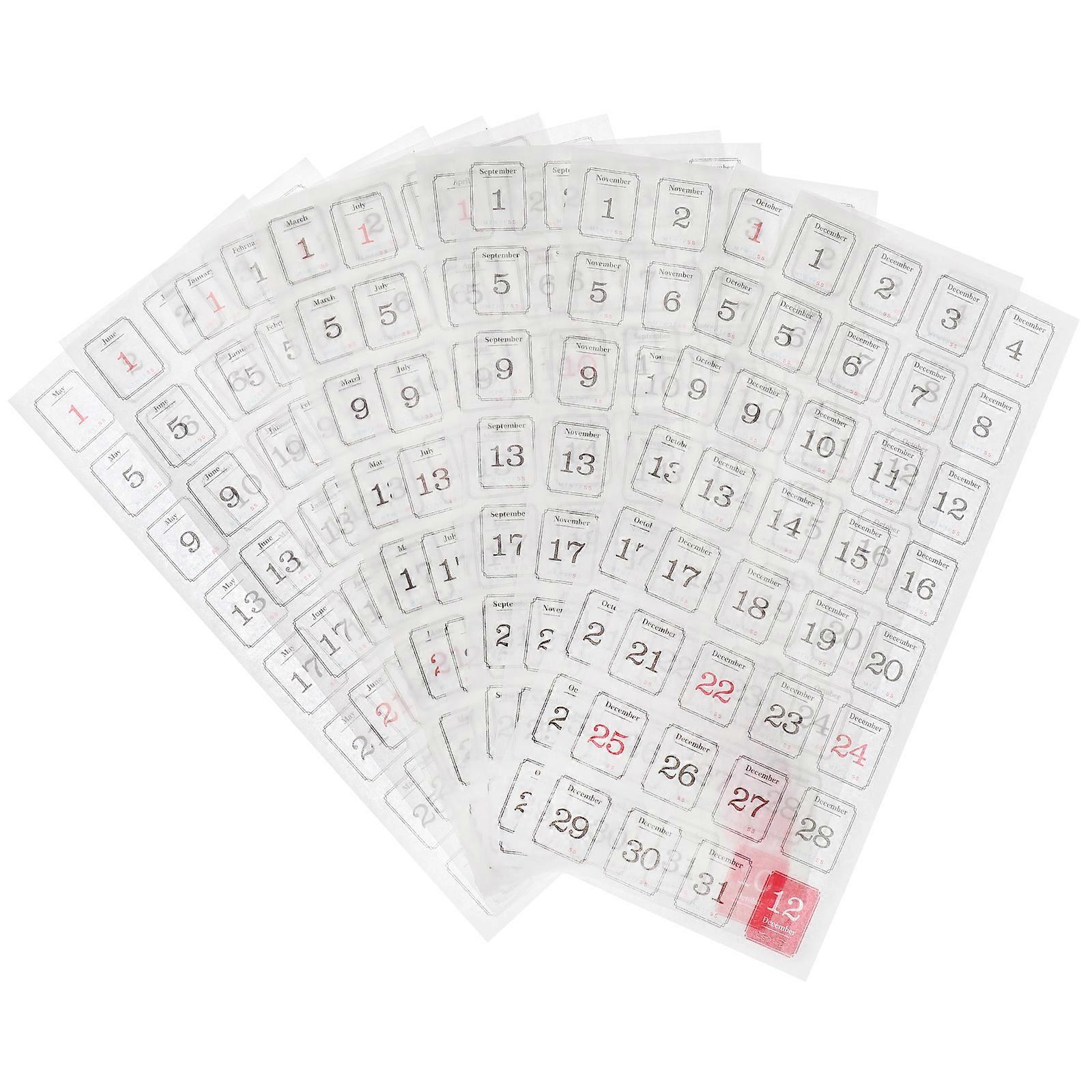 Index Label Stickers For Monthly Planning Daily Tracking 7.6X3.3X0.0in Self-Adhesive 2 Sets