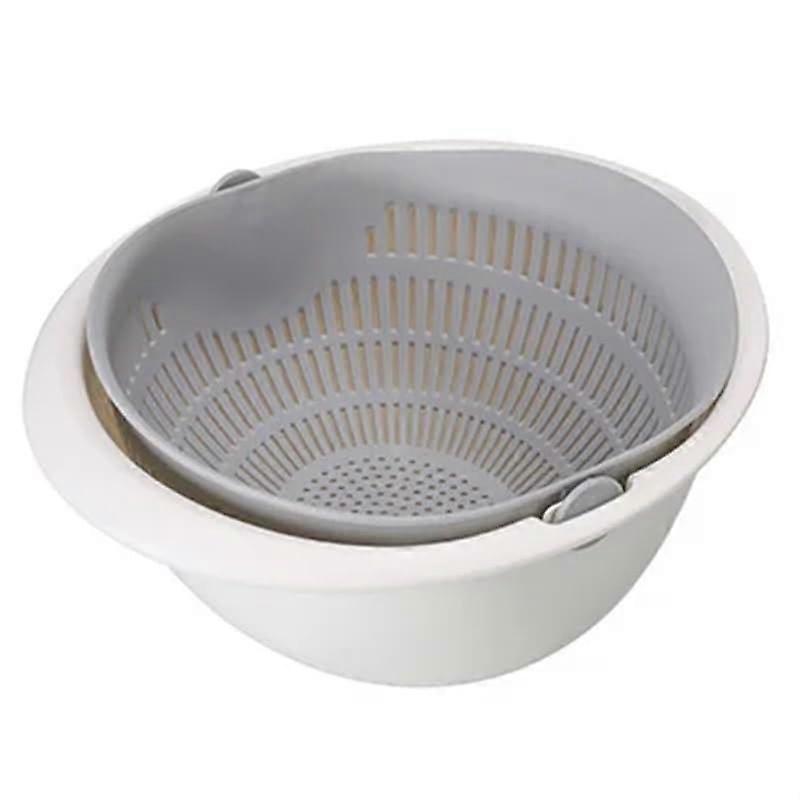 Multifunctional Draining Basket, Sieve and Colander, Large-Capacity Fruit, Vegetable, and Pasta Wash Basin, Grey