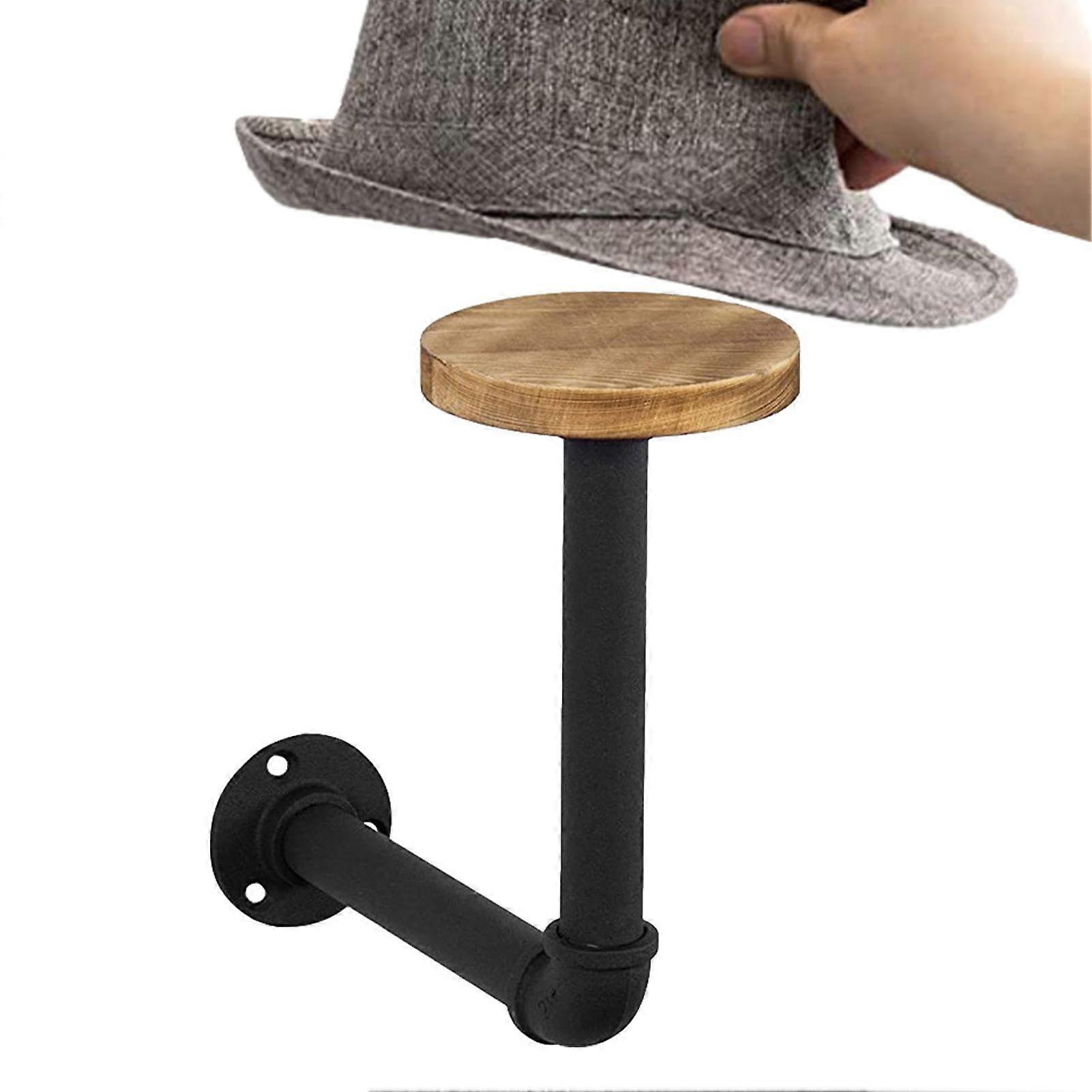 Helmet Holder, Helmet Hanger Metal Clothes Hanger Stand for the Display of Bicycle Helmets, Motorcycle Accessories, Hats, Helmets Brown