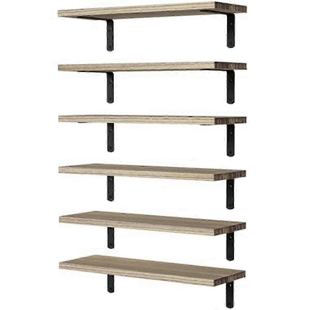Wooden Floating Shelves for Wall Decor, Wall Mounted Floating Shelf for Bathroom