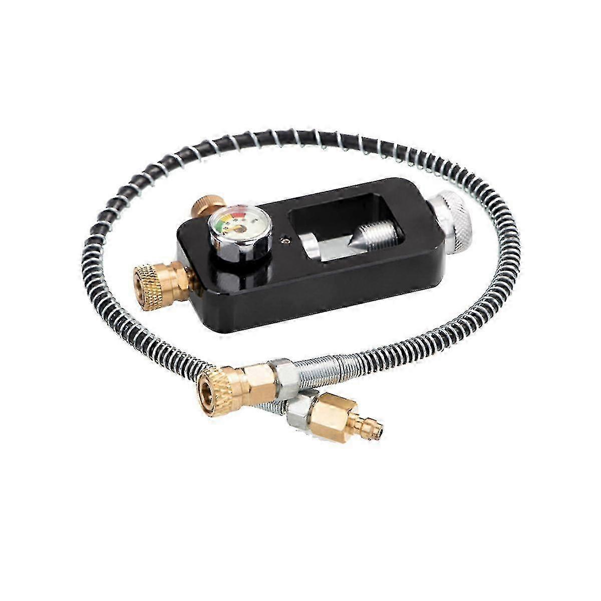 Oxygen Cylinder Refill Adapter Set for Outdoor Diving with Pressure Meter Hose