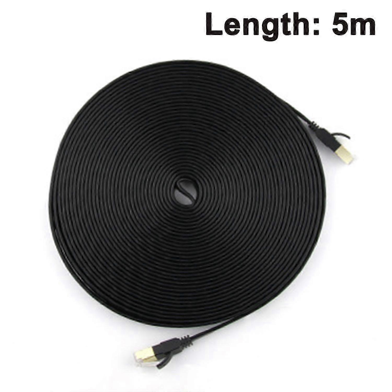 Câble Ethernet Cat 7, cordon réseau RJ45 plat blindé prenant en charge 10 Gbit/s 600 MHz - Convient aux réseaux Cat5/Cat6