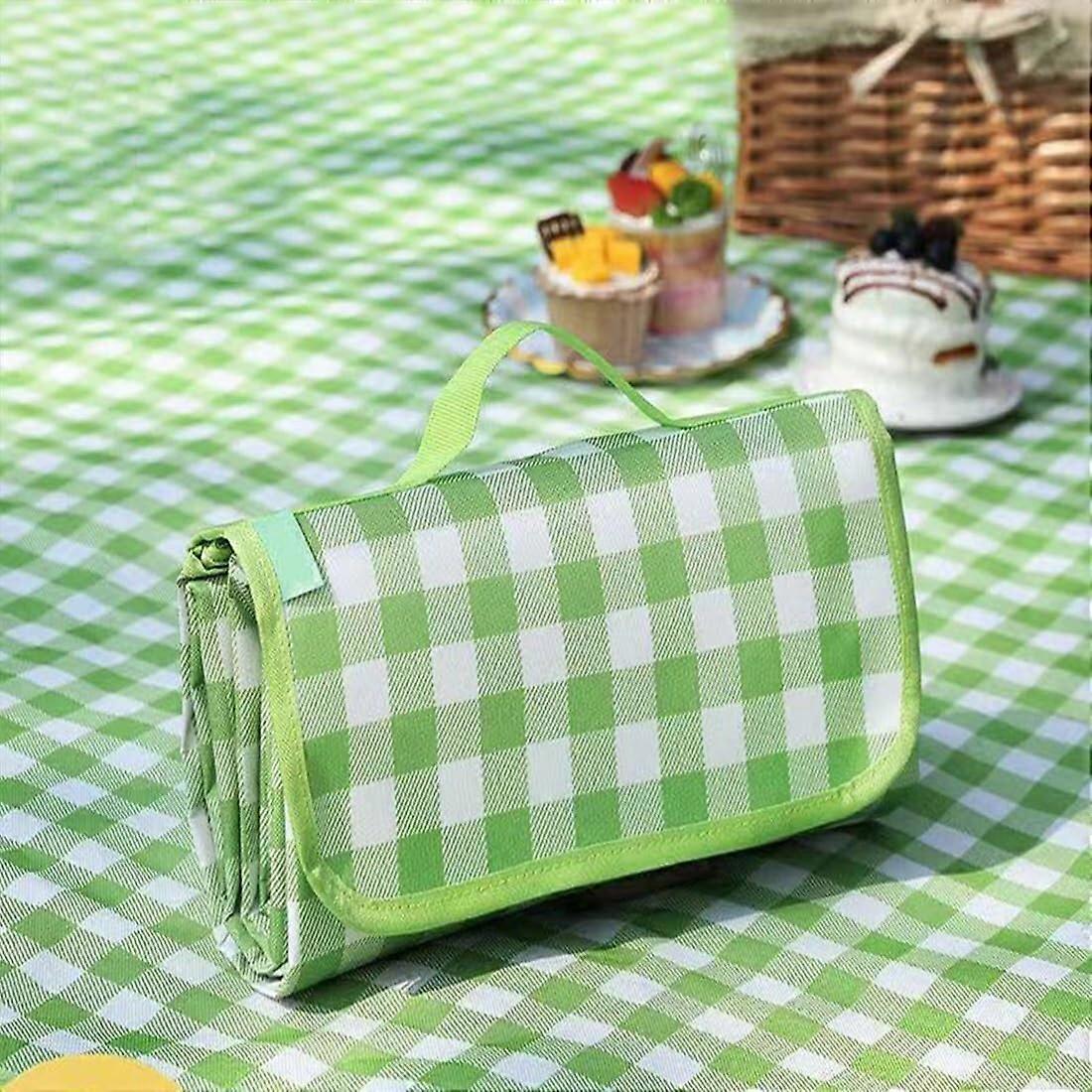 Foldable Camping Beach Blanket Extra Large Foldable Outdoor Mat for Beach Camping and Festivals Plaid Blanket with Carry Bag Yellow