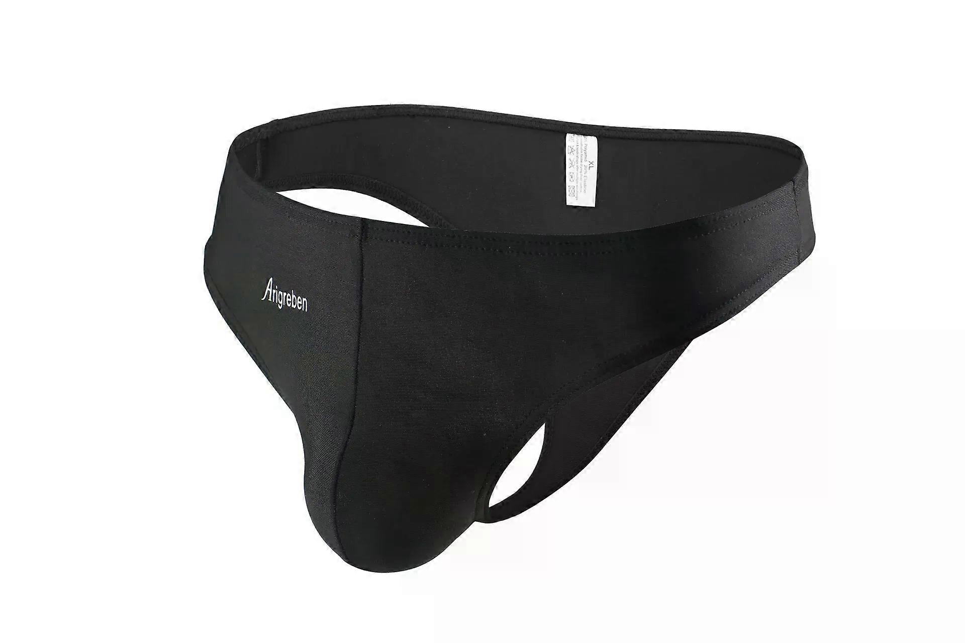 Men's Erotic T Back Thong Gays Sexy Low Waist U Convex Pouch G-string Ice Silk Elastic Quick Dry Ultra-thin Cool Feel Underpants