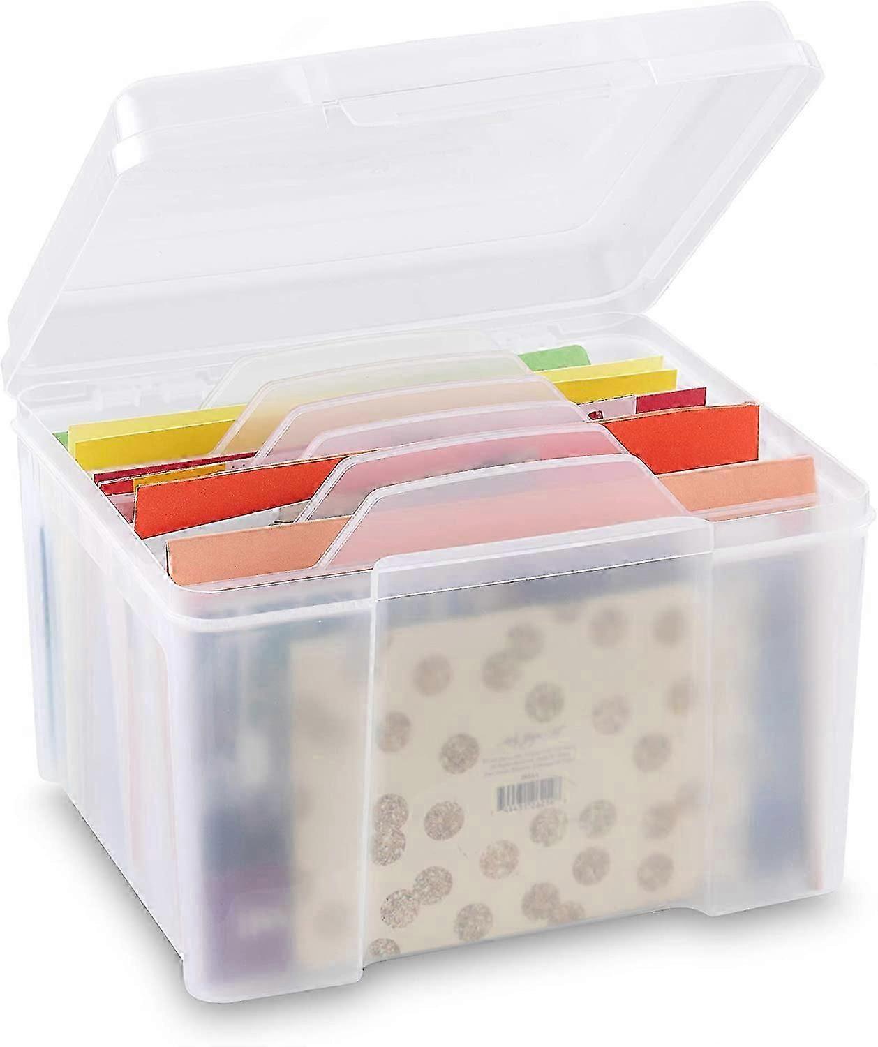 Greeting Card Storage Box with 6 Customisable Dividers for All Occasions