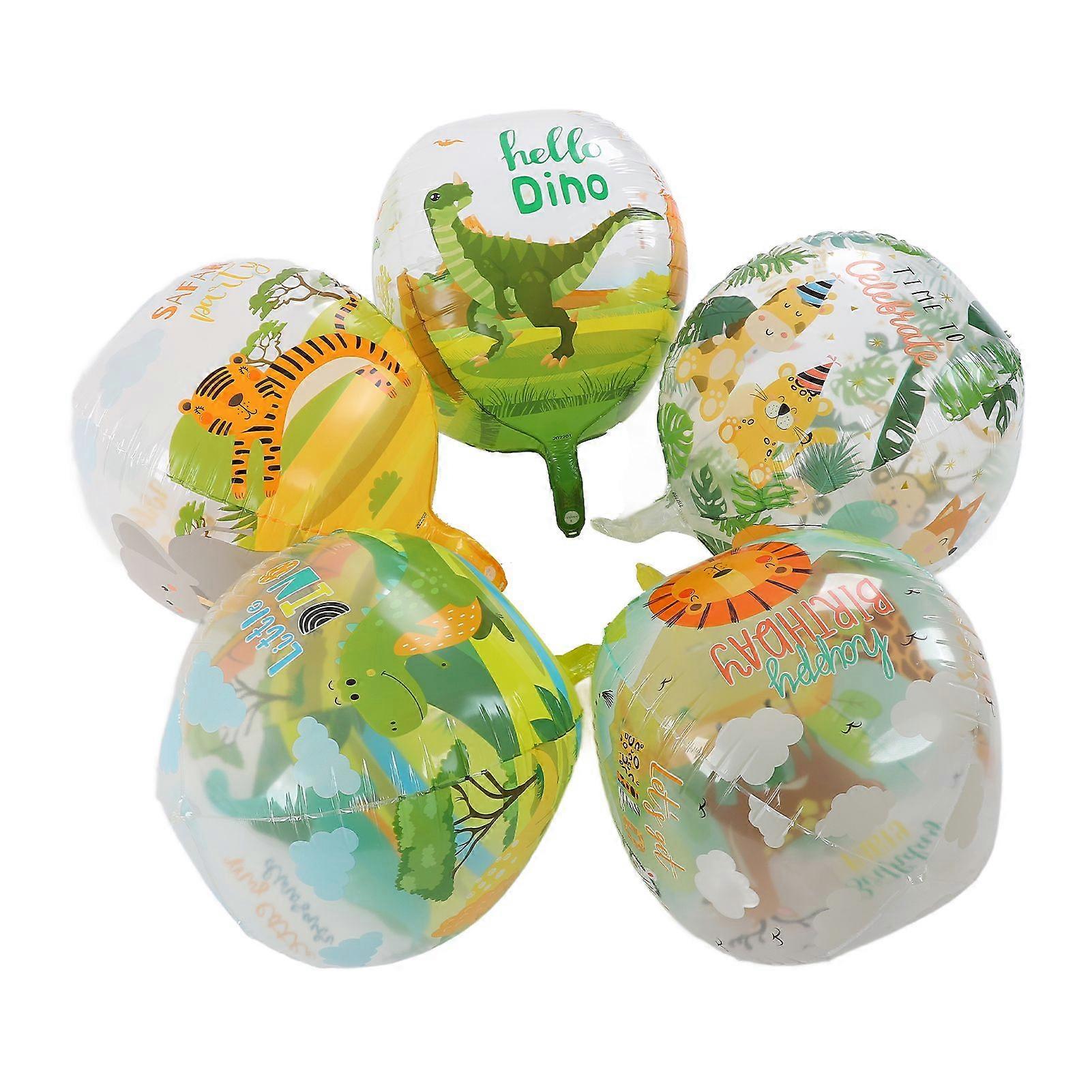2025最新モデル5pcs 22in 4Dアニマルプリントバルーン再利用可能なPPアニマル