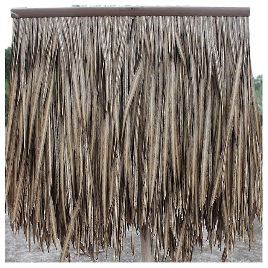 Artificial Grass Roof Thatch Tiles - Fire-Resistant Yellow Palm Thatch Roll, 0.5 x 0.5 m, for Wooden Pavilion Decoration