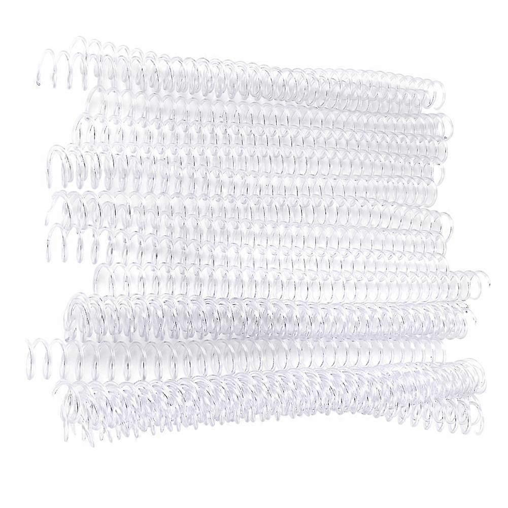 20pcs 30 Hole Loose Leaf Plastic Binding Ring Spring Spiral Rings for A4 Paper 19mm Clear