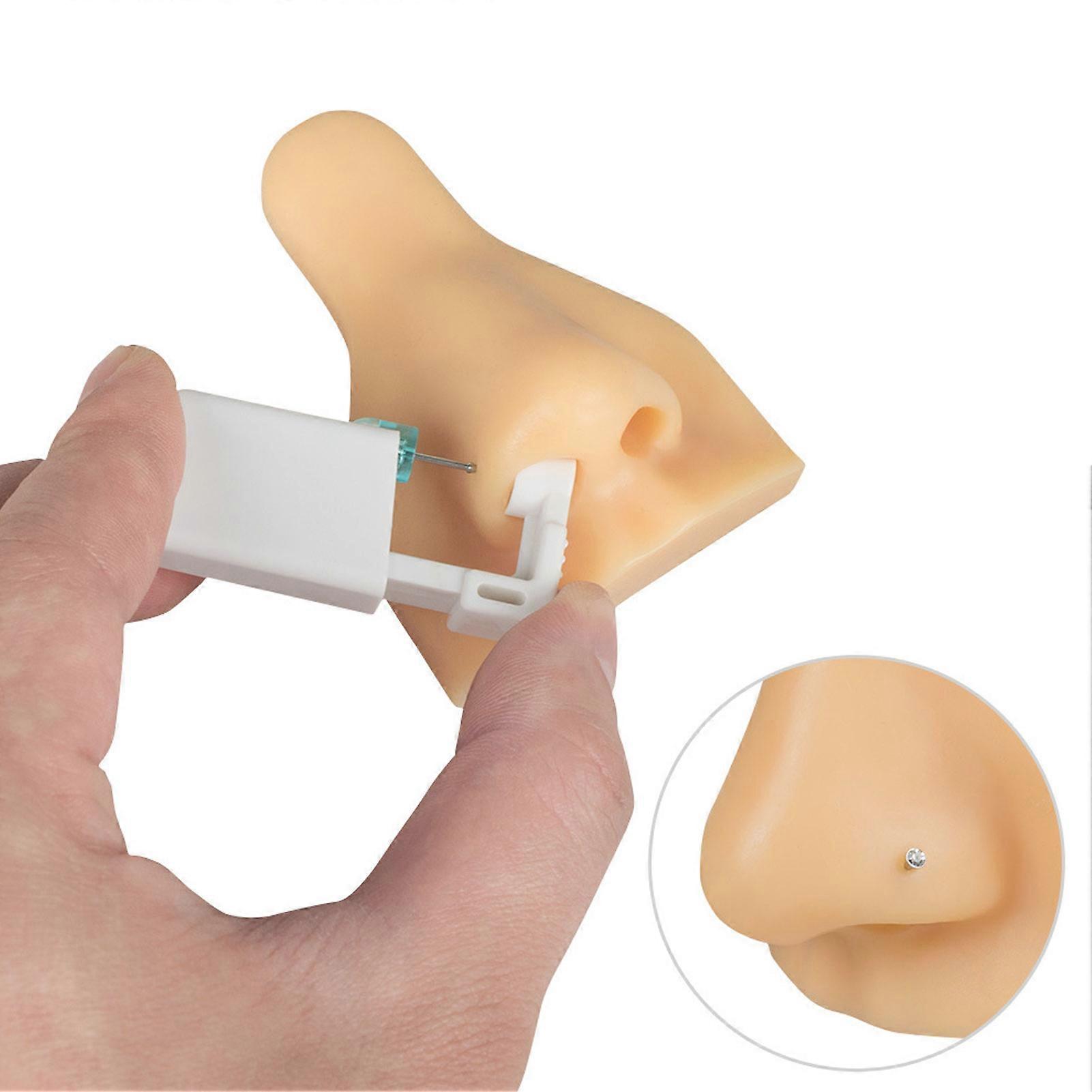 3D Silicone Nose Model Flexible Fake Nose Practice Model for Practicing Suture Jewelry Display Light Skin 