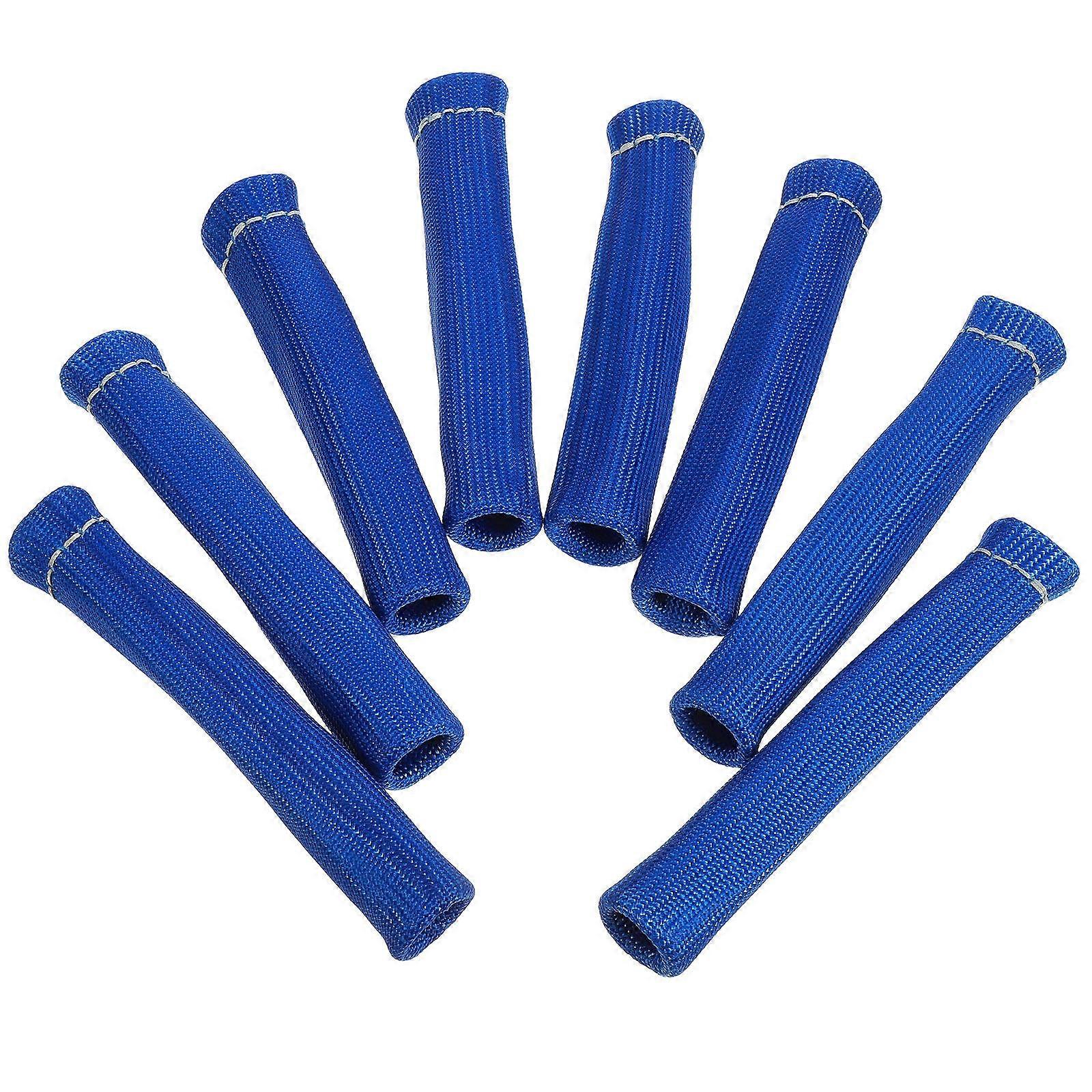 Heat Wire Sleeve Spark Plug Wire Heat Sleeve Mechanics 8 Pcs 15.50X3.00X3.00cm Blue Protect Spark Plugs and Wires