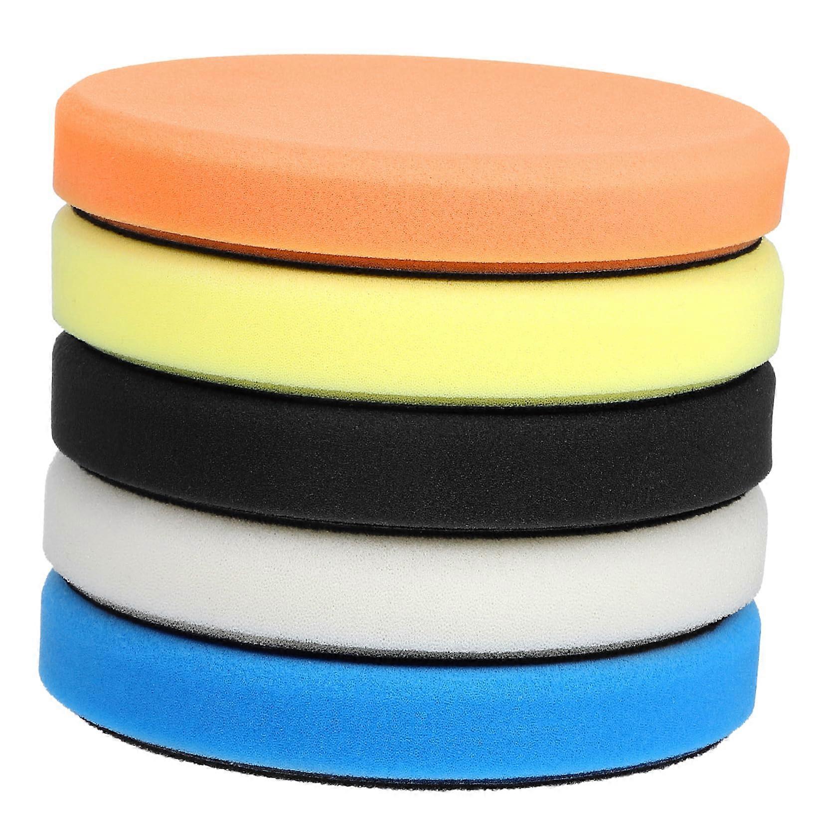 5 Polishing Pads for Buffing and Detailing - High-Density Sponge for Waxing, Polishing, and Sanding Automotive Surfaces