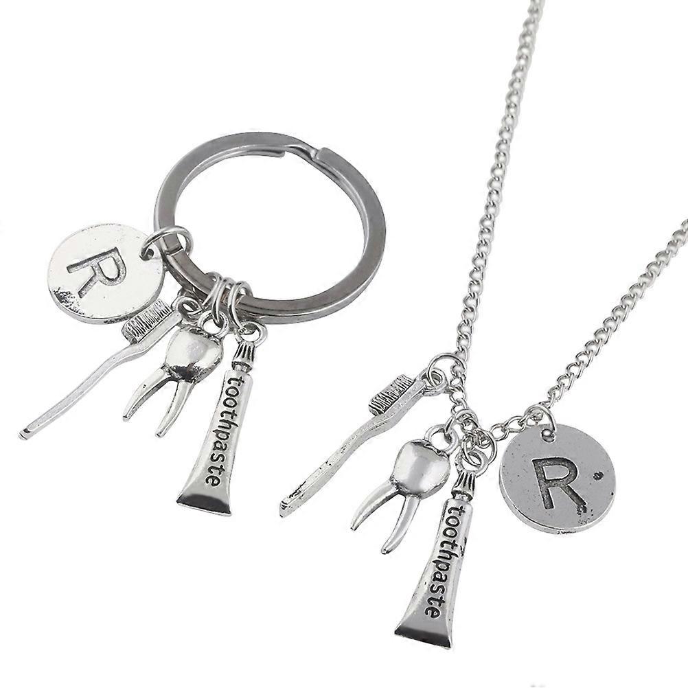 Funny Keyrings For Men Toothbrush Shape Fine Workmanship Durable Use 2Pcs