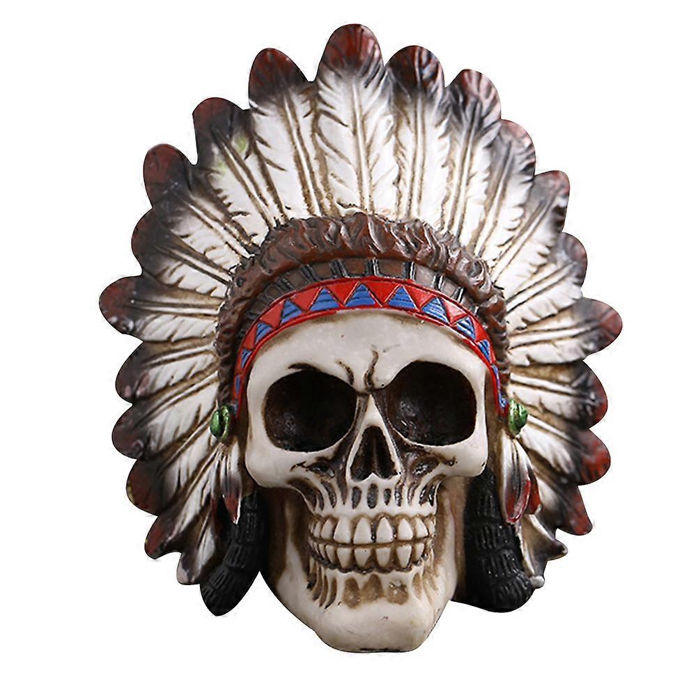 Skull Sculpture Resin Material Fine Workmanship Spooky Atmosphere Creation Man-Cave 1Pack