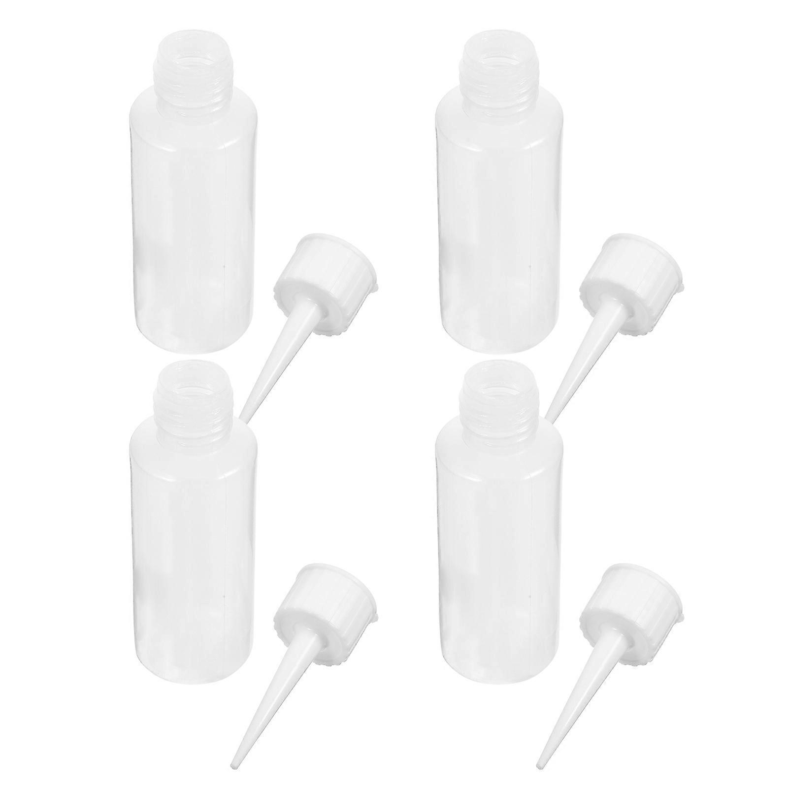 Small Squeeze Bottles For Art And Crafts White 50ml Precision Tip 4Pcs