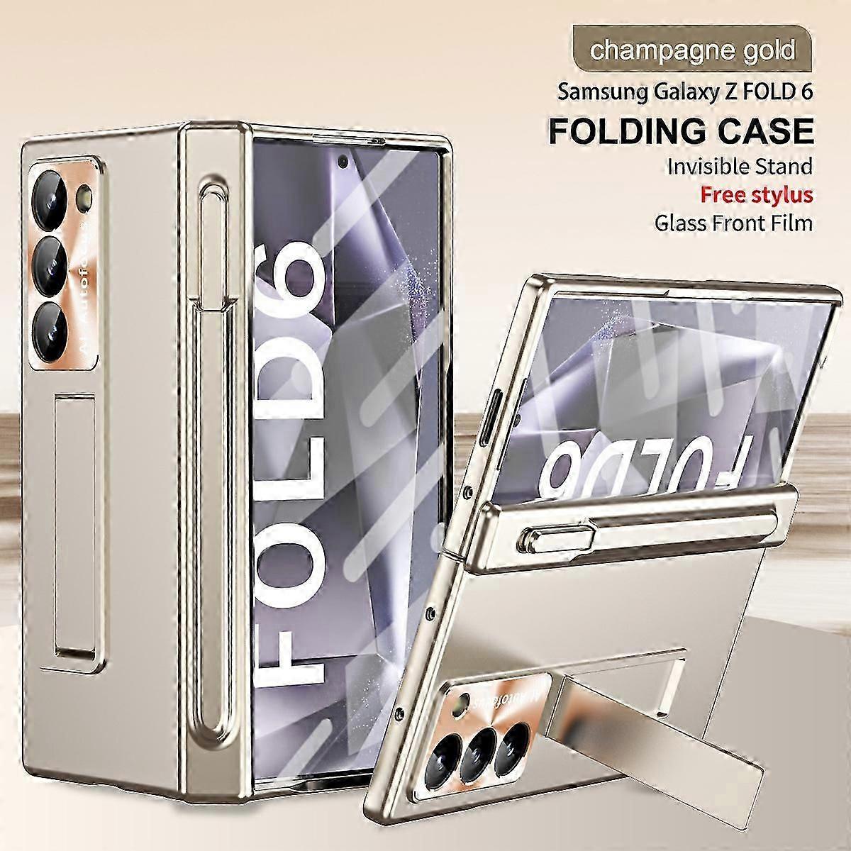 Hinge Protection Full Coverage Screen Protector Phone Case for Samsung Galaxy Z Fold 6 with Kickstand