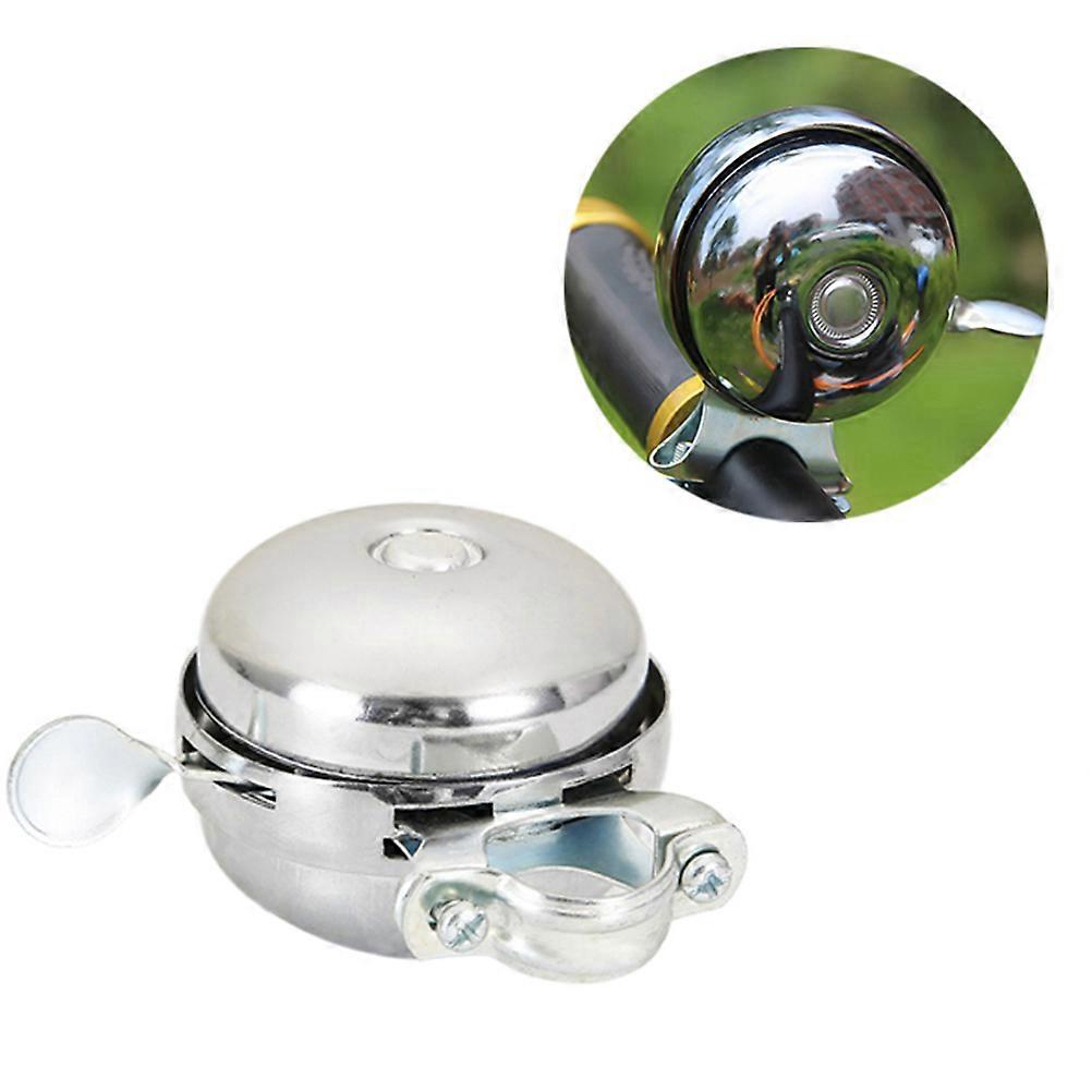 Retro Vintage Bike Bell with Loud Sound for Road and Mountain Bicycles – Lightweight Handlebar Horn for Standard Handlebars – Silver Cycling Accessory