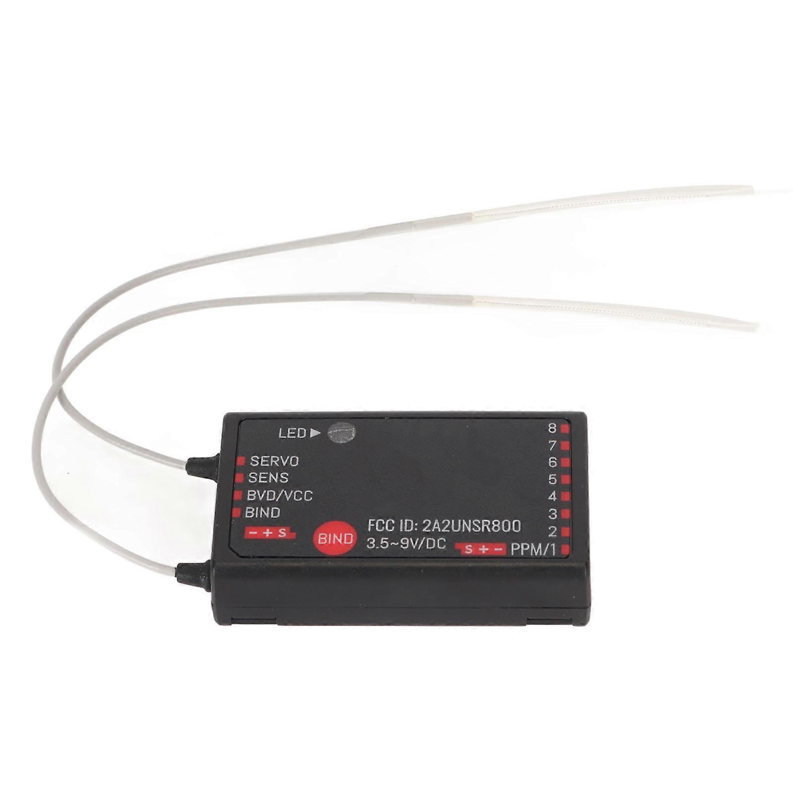 FS SR8 2.4GHz 8 Channel Receiver Double Antenna Bidirectional Receiver for RC Helicopters Engineering Vehicles 