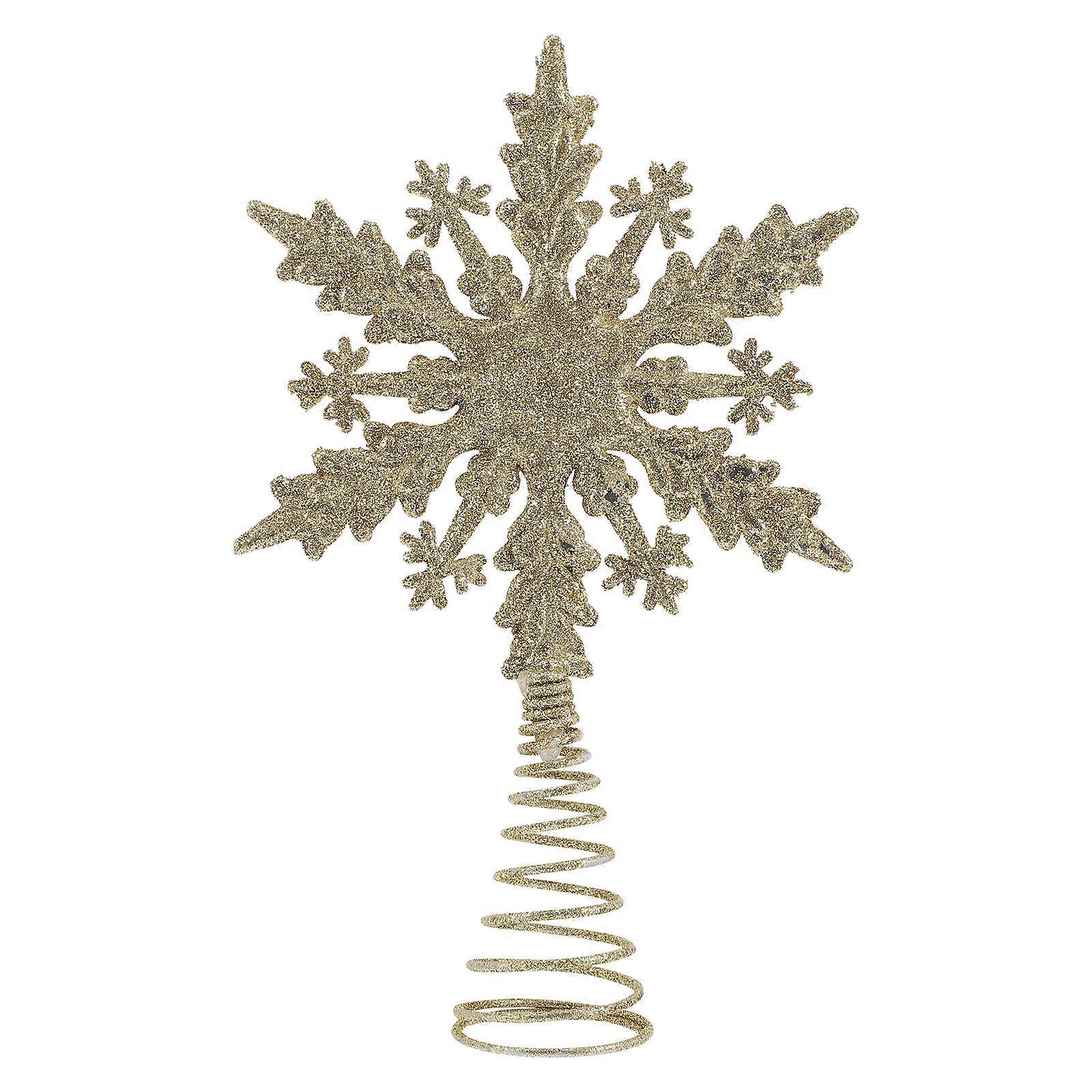 Elegant Tree Topper Star Decoration For Christmas Festive Atmosphere Creation Golden 21.5x13cm 1Pack