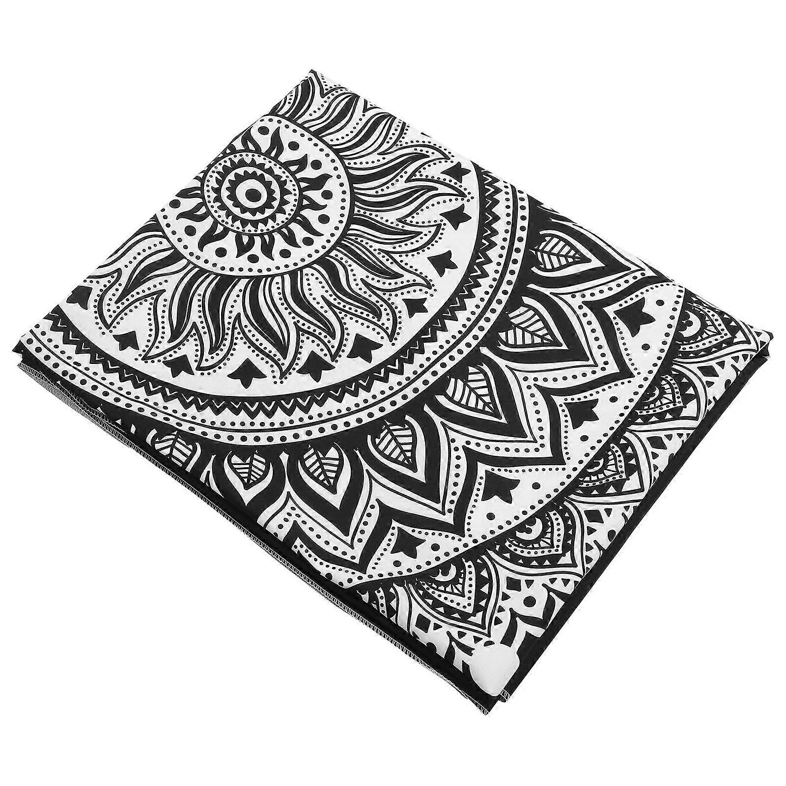 Window Tapestry For Bedroom Background Adornment 150x130cm Black Polyester 1Set