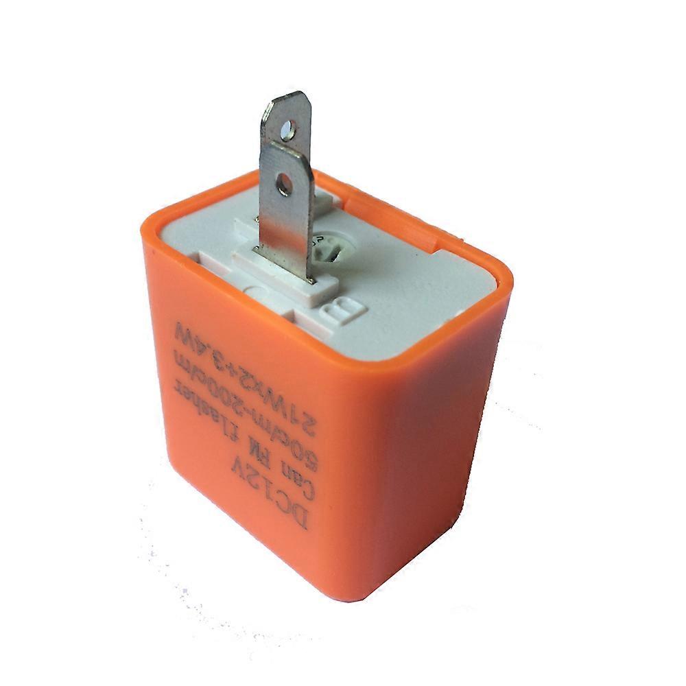 Turn signal relay for motorcycle 12V adjustable flash rate orange