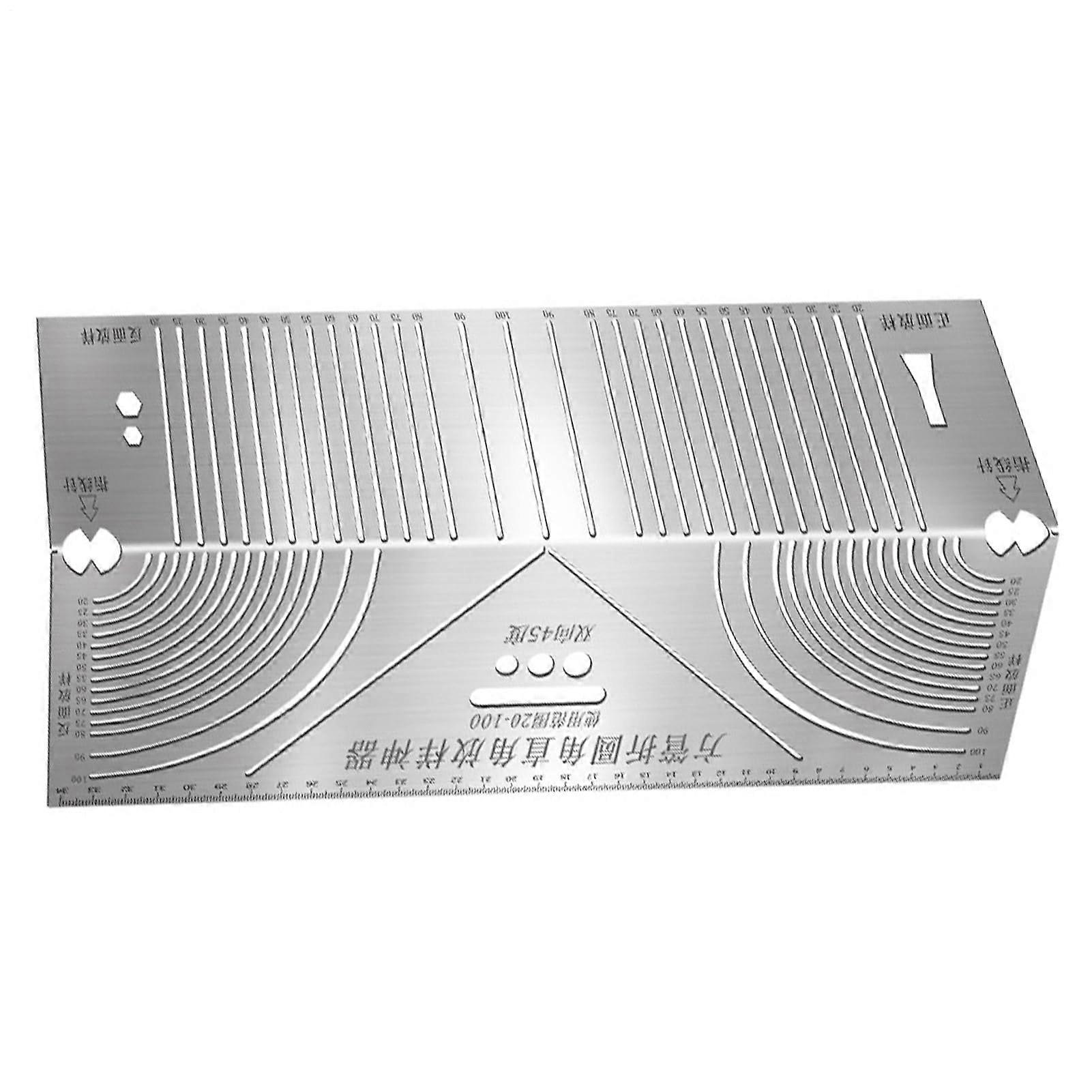 Parallel Lineal Marking Tool - Stainless Steel Right Angle Layout Measuring Device for Furniture Making and Woodworking Projects