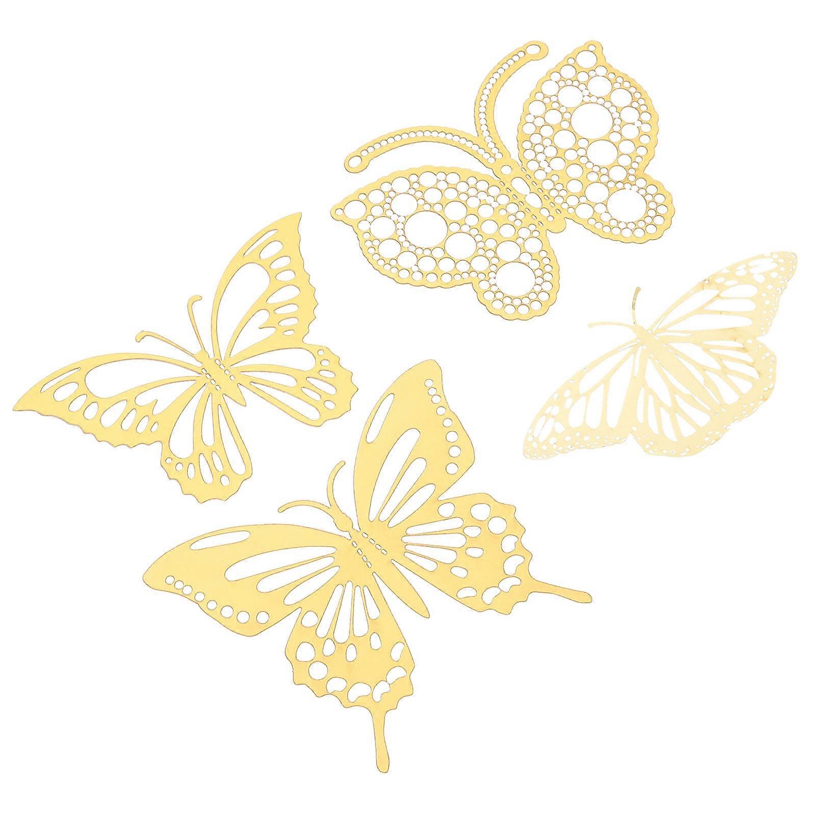 Decorative Wall Stickers Butterfly 3D Elegant Lines Dining Room 8X5CM 48Pcs