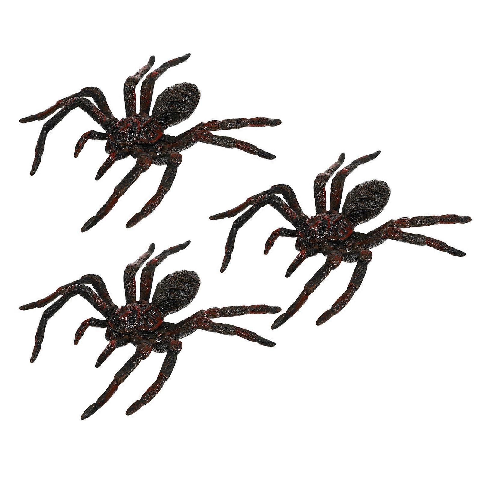 Realistic Spider Model Home Decoration PVC Material Small Size 3Pcs